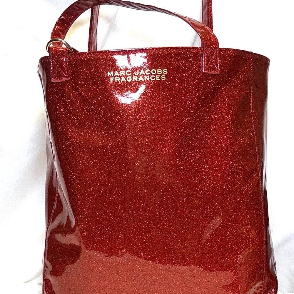 Marc Jacobs Red Glitter Patent Tote Bag